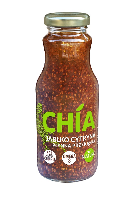 Naturo Napój z chia płynna przekąska jabłko i cytryna 250 ml