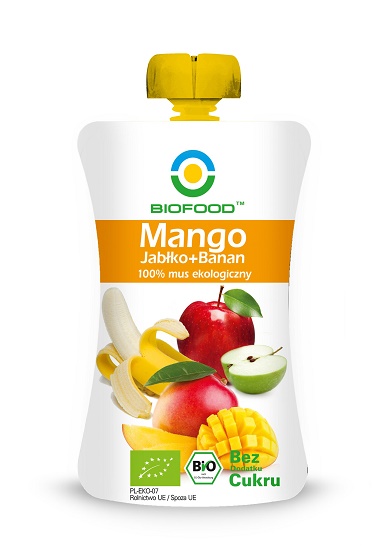 Bio-Food Bio Mus Mango+ Jabłko + Banan eko 90 g
