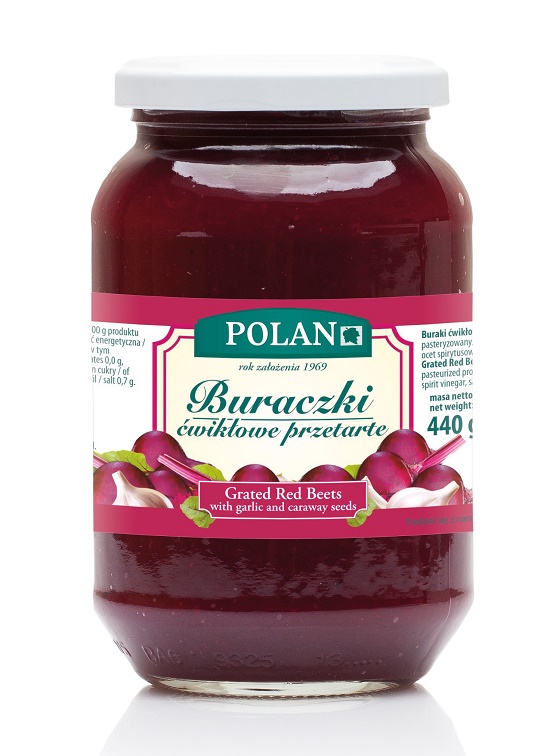 Polan Buraczki tarte z czosnkiem i kminkiem 440 g