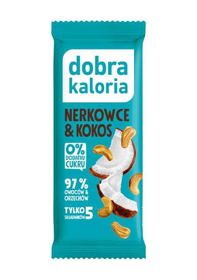 Dobra Kaloria Baton owocowy nerkowce & kokos 35 g