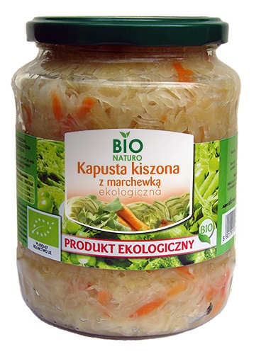 Bionaturo Kapusta kwaszona z marchewką 680g bio