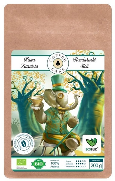 Ecoblik Kawa ziarnista Arabica Honduraski Słoń 200g EKO