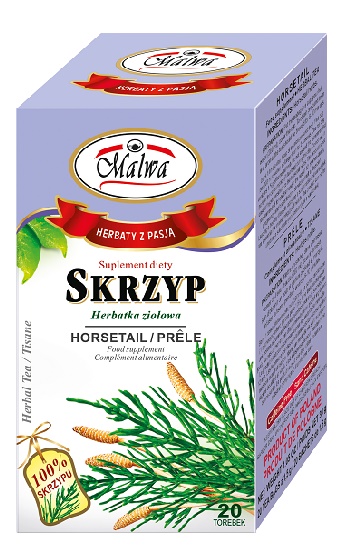 Malwa Herbatka ziołowa  Skrzyp polny Suplement diety 20 x 1,5 g