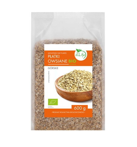 BioLife Płatki owsiane górskie 600g bio