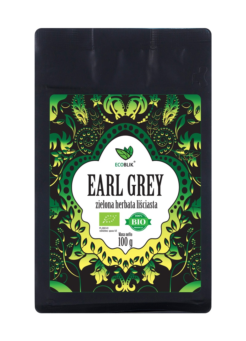 Ecoblik Herbata zielona liściasta EARL GREY bio 100g