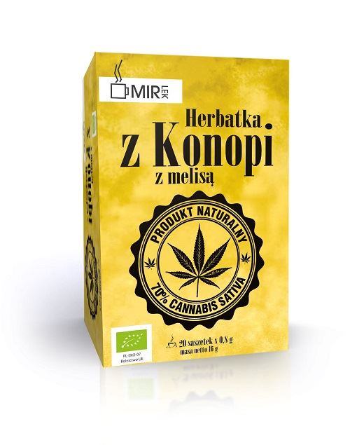 Mir-Lek Herbata z konopi i melisy eko 20 x 0,8 g