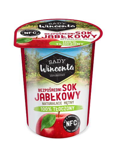 Sady Wincenta Sok jabłkowy kubek 200 ml