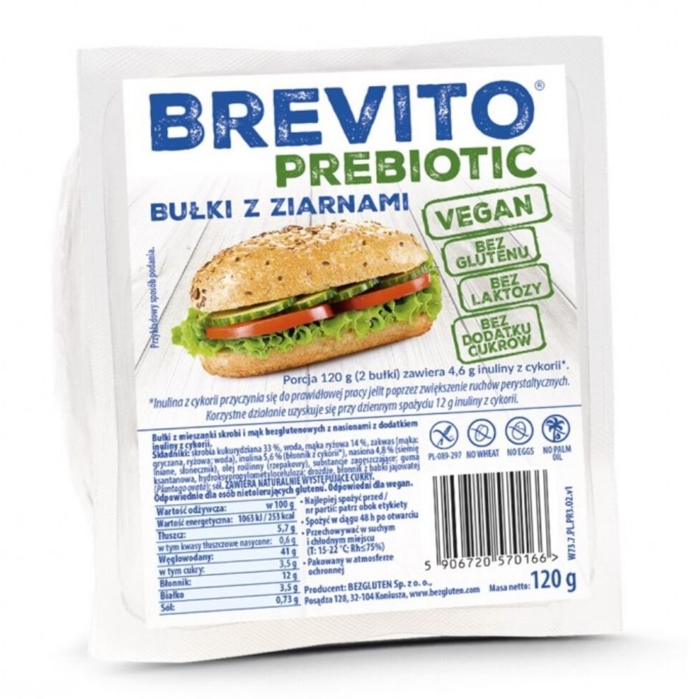 BEZG BREVITO Bułki z ziarnami 120g