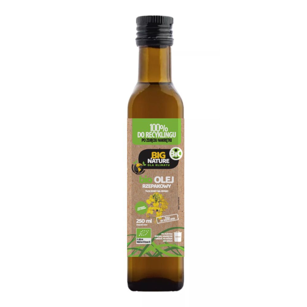 Big Nature Olej rzepakowy tłoczony na zimno 250ml bio