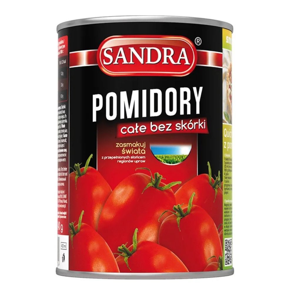 Sandra Pomidory całe bez skórki 425 ml