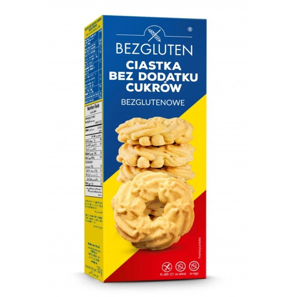 Bezgluten Ciastka bez dodatku cukrów 130g