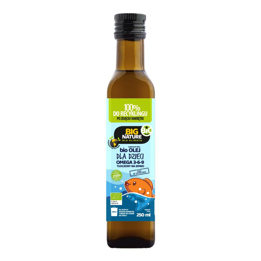 Big Nature Olej DLA DZIECI Omega 369 tłocz.na zimno 250ml bio