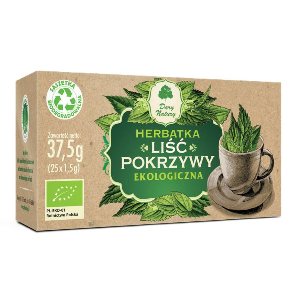 Dary Natury Herbatka Liśc pokrzywy eko 25 x 1,5 g