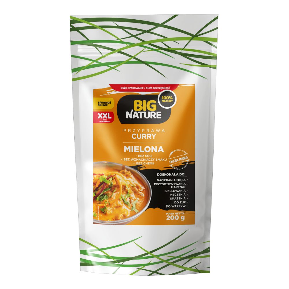 Big Nature Przyprawa mielona curry bez soli i chemii 200g