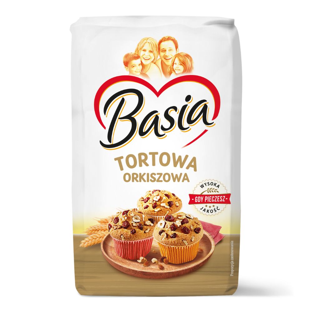 Basia Mąka pszenna typ 450 tortowa orkiszowa 0,9kg