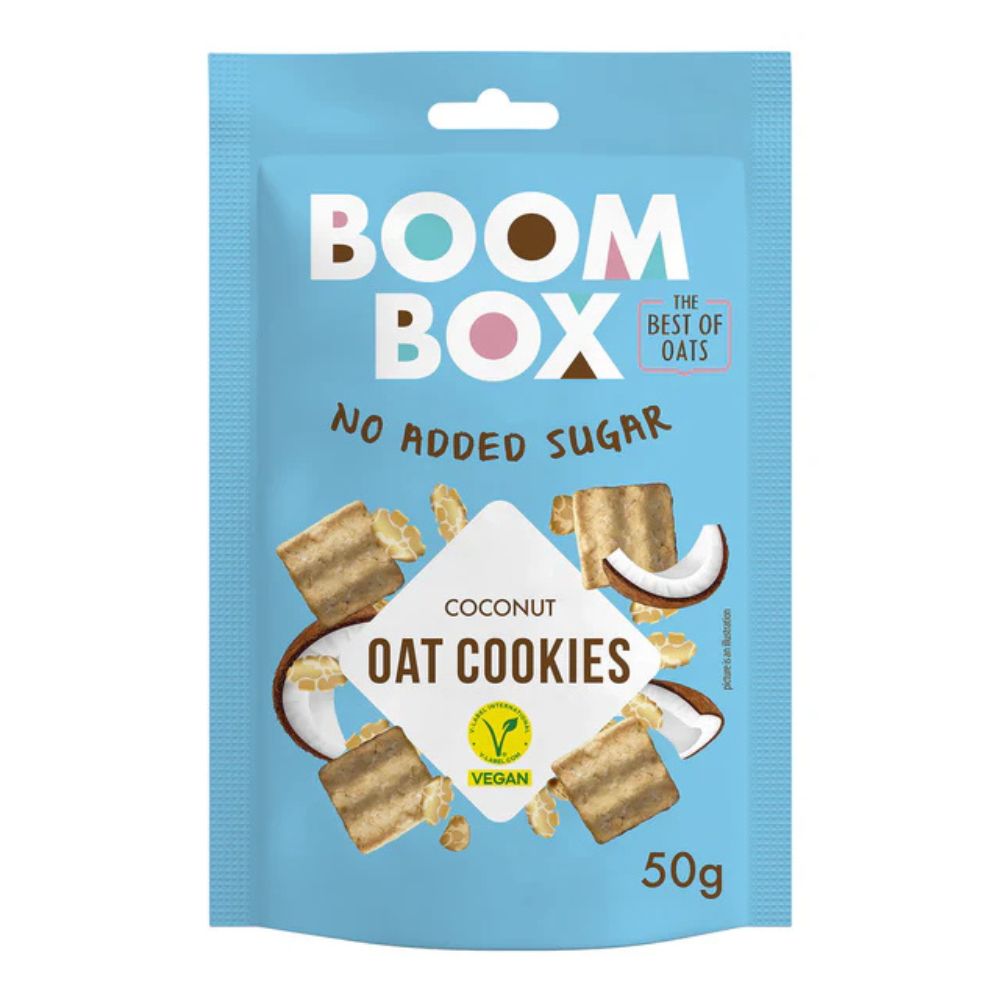 Boom Box Ciasteczka owsiane kokosowe 50g vegan