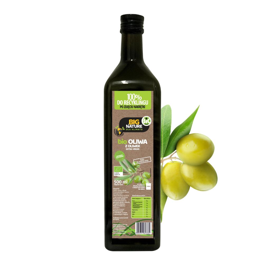 Big Nature Oliwa z oliwek Extra Virgin tłoczona na zimno 500ml bio