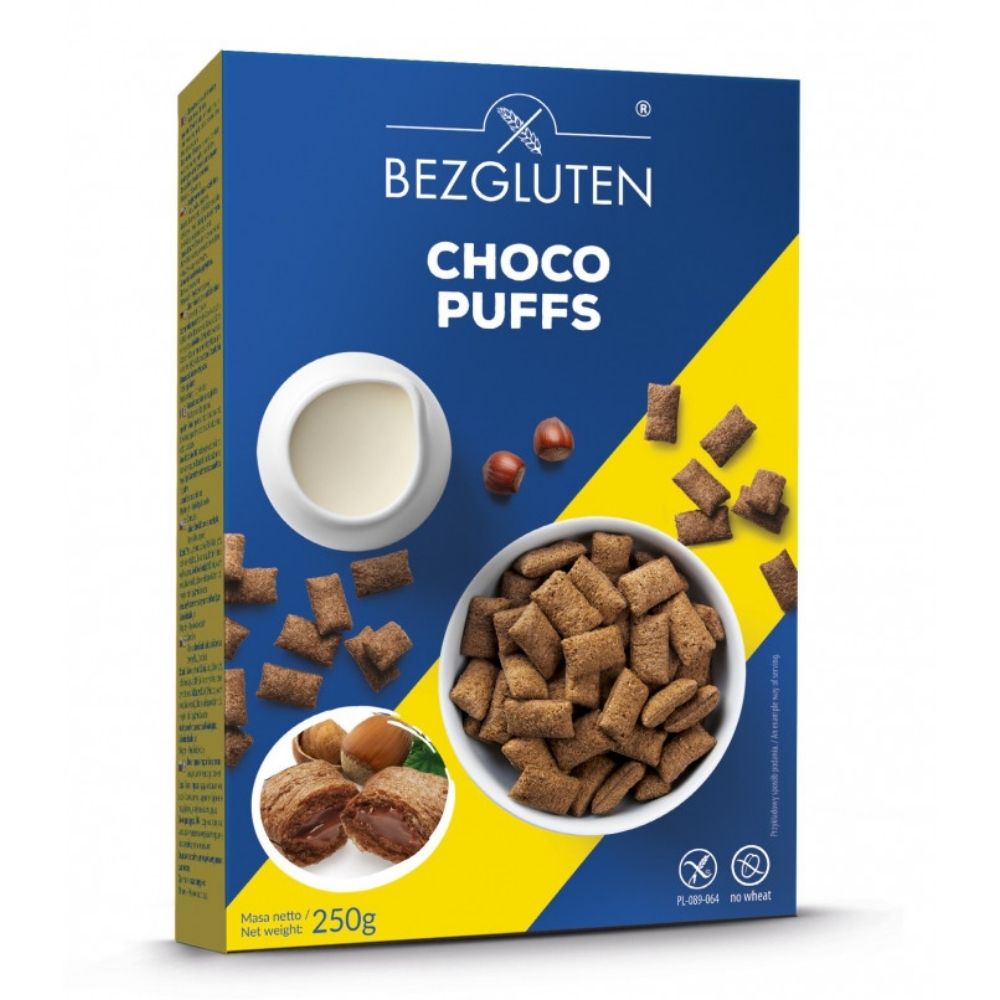 Bezgluten Poduszeczki czekoladowe Choco Puffs płatki bezglutenowe 250 g