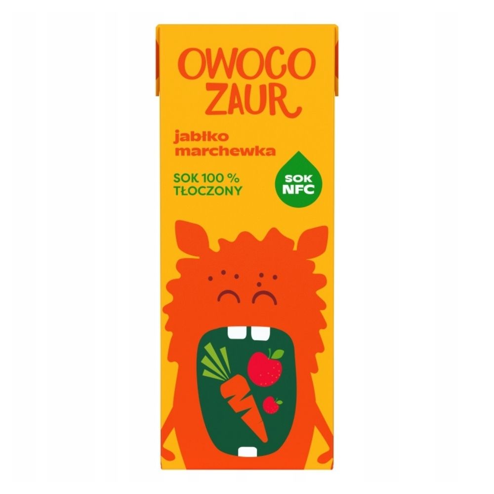 Bracia Sadownicy VC OWOCOZAUR Sok Jabłko Marchew NFC 200ml