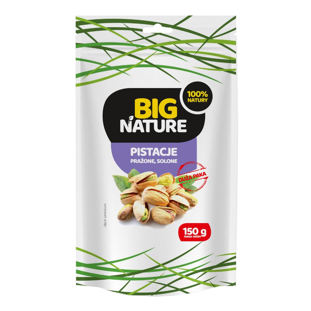 Big Nature Pistacje prażone solone 150g Duża Paka