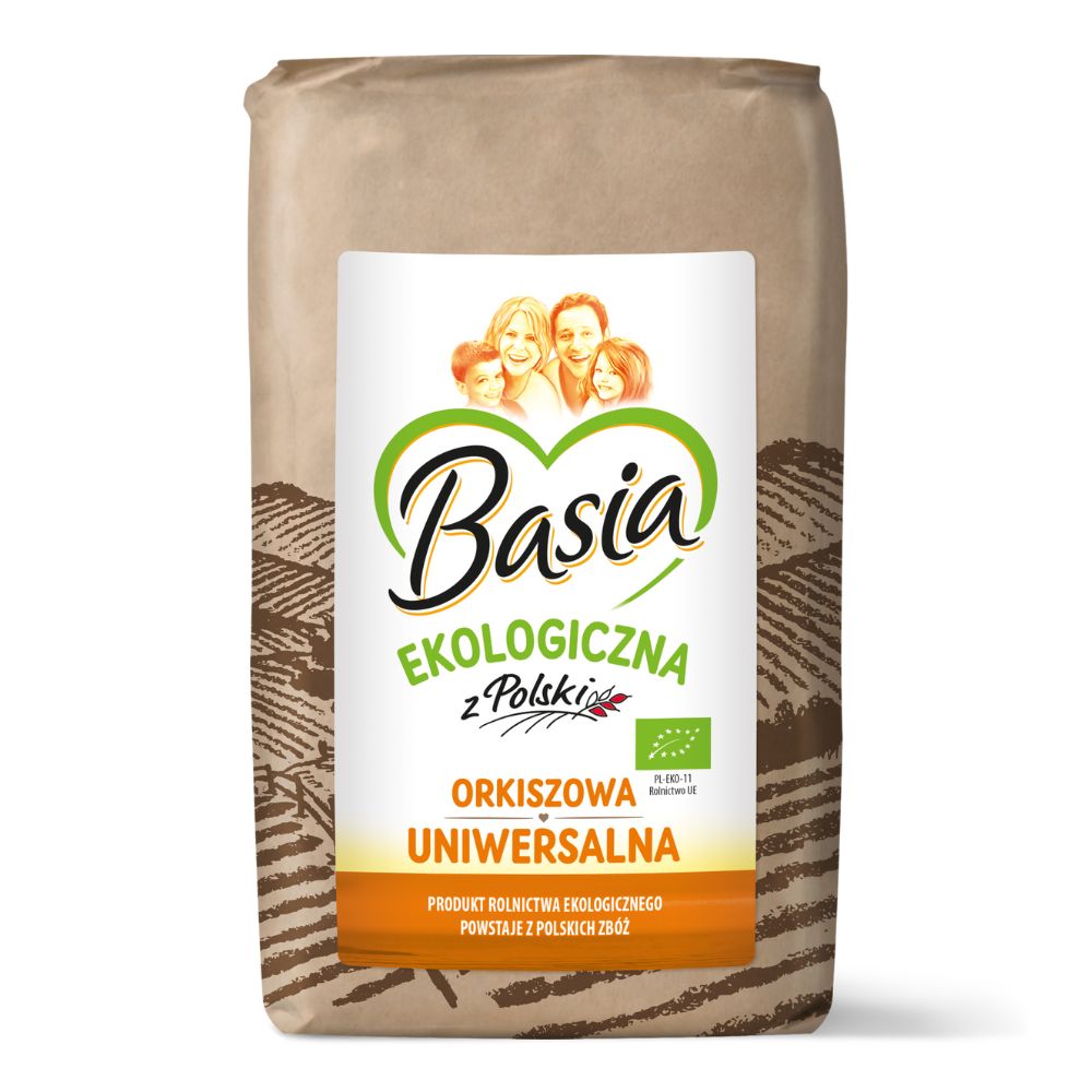 Basia Mąka ekologiczna orkiszowa typ 680 uniwersalna 0,9kg