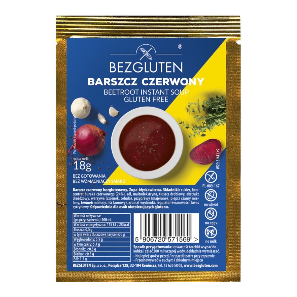 Bezgluten Zupa Barszcz czerwony 18g