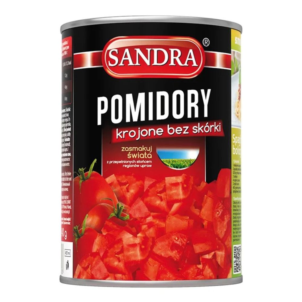 Sandra Pomidory krojone bez skórki 425 ml