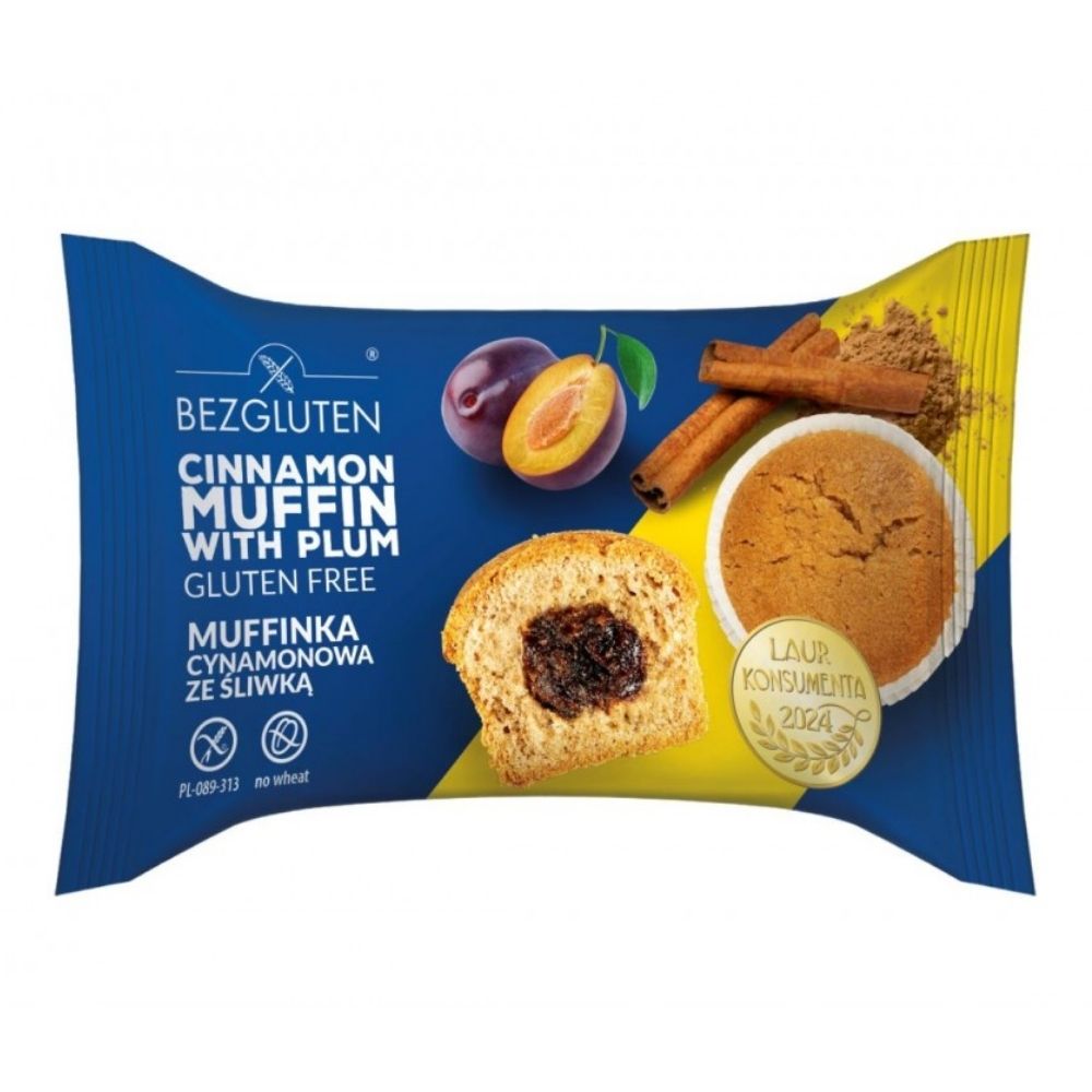 Bezgluten Muffinka cynamonowa ze śliwką 60g