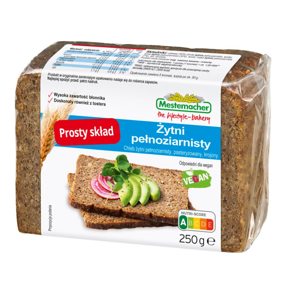 Benus Chleb żytni pełnoziarnisty 250 g