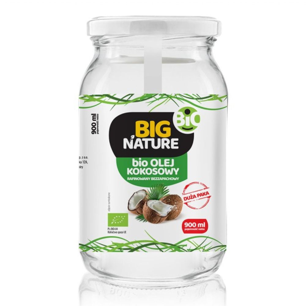 Big Nature Olej kokosowy rafinowany 900ml bio