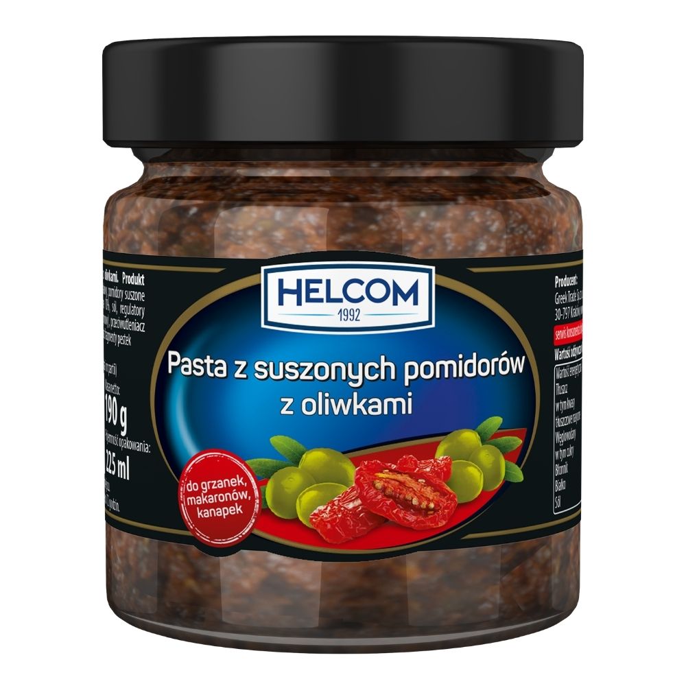 HELCOM Pasta z suszonych pomidorów z oliwkami 190g