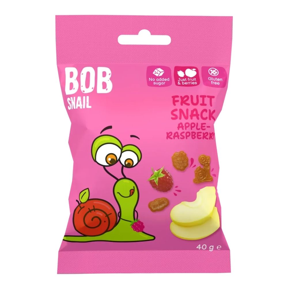 Bob Snail Przekąska Fruit Snack Jabłko-Malina 40g