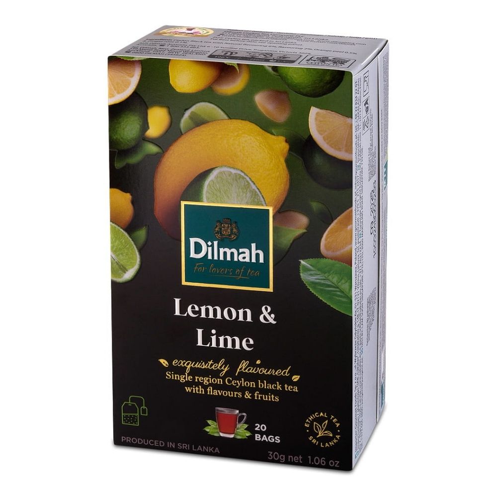 Dilmah Cejlońska czarna herbata z aromatem cytryny i limonki 20 x 1,5 g