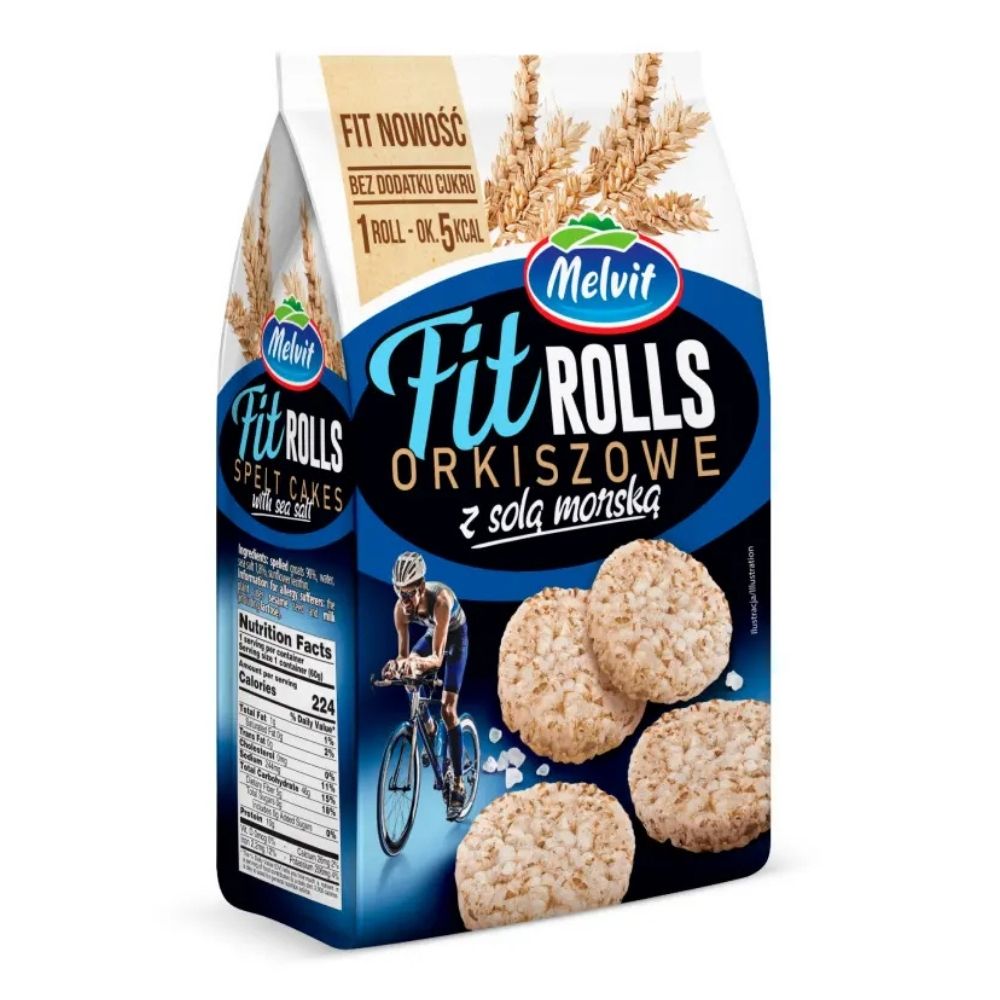 Melvit  Fit Rolls Orkiszowe z solą morską 60g