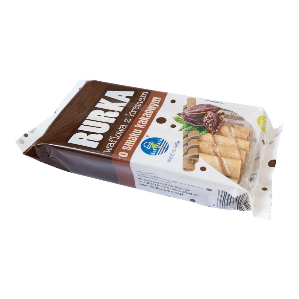 SOFOREK Rurka waflowa z kremem o smaku kakaowym 160 g