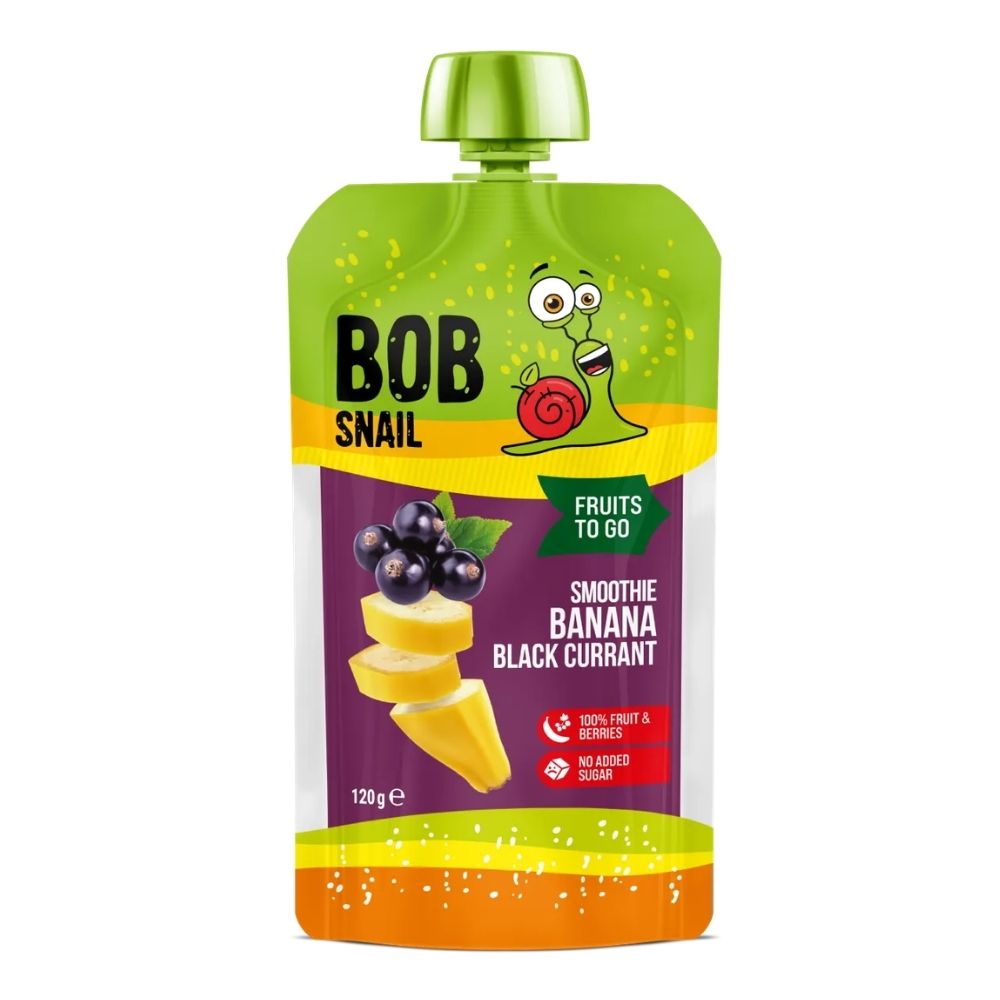 BOB SNAIL Smoothie banan-czarna porzeczka bezglutenowe 120g