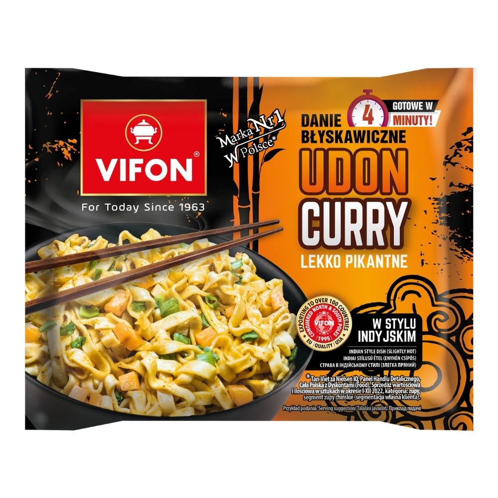 Vifon Danie  UDON CURRY z nudlami o sm. kurczaka curry 90g