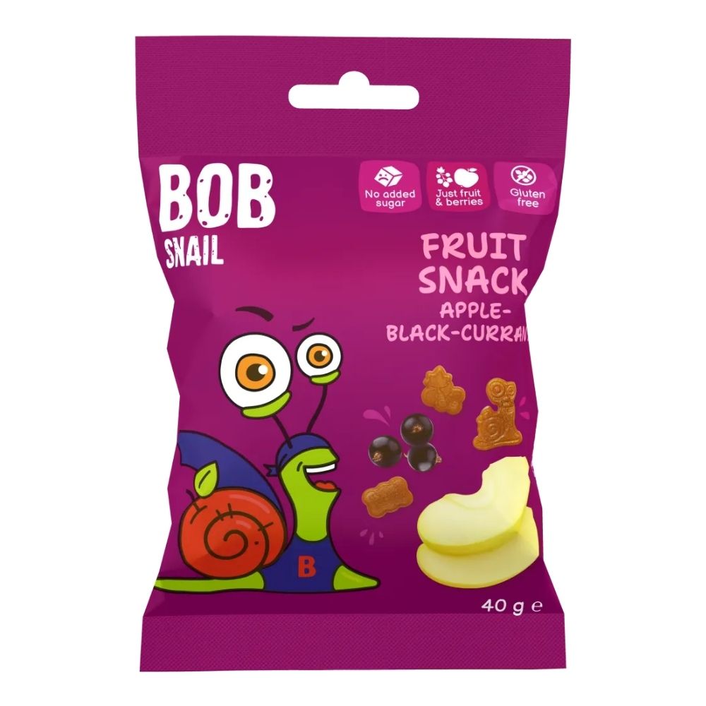 Bob Snail  Przekąska Fruit Snack Jabłko-Czarna Porzeczka 40g