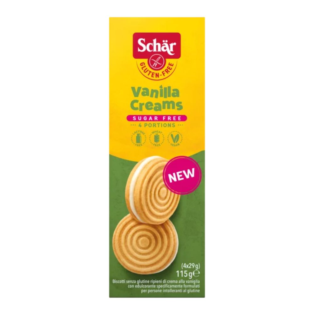 Schar Markizy z kremem waniliowym Vanilla Creams bezcukru bezglutenowe 115g