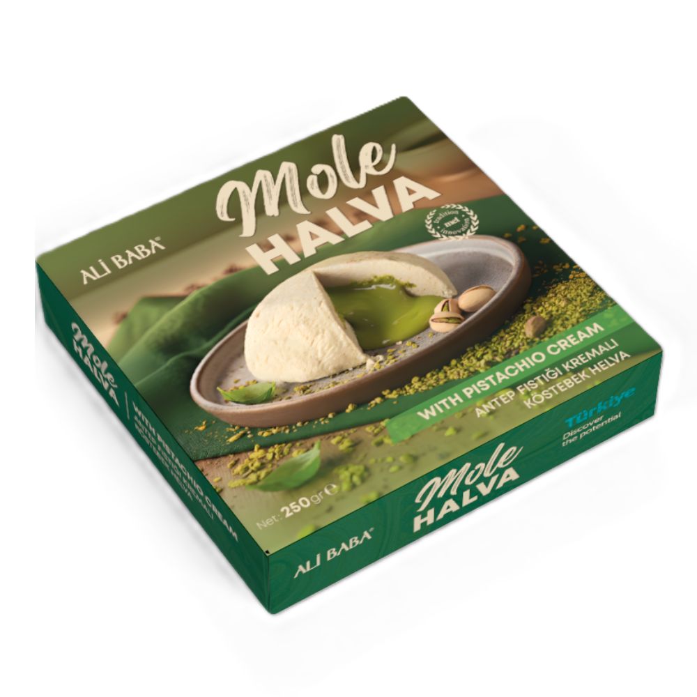 SEMAR ALIBABA Chałwa sezamowa z kremem pistacjowym 250 g