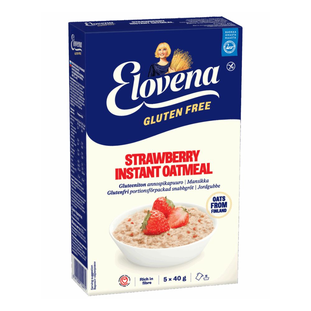 Elovena Płatki owsiane z truskawkami bezglutenowe 200 g