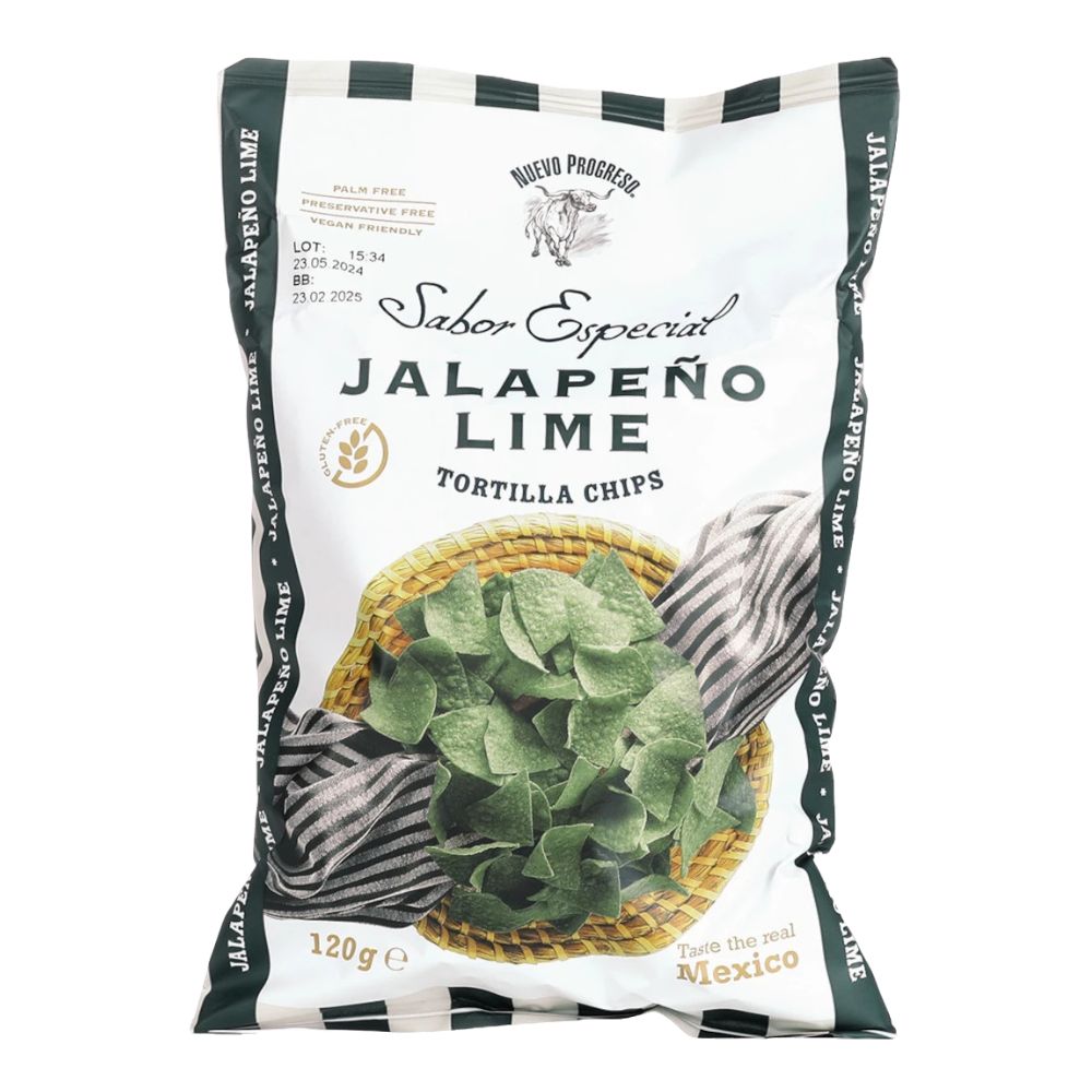 Nuevo Progreso Tortilla Nacho Chips Jalapeno 120g