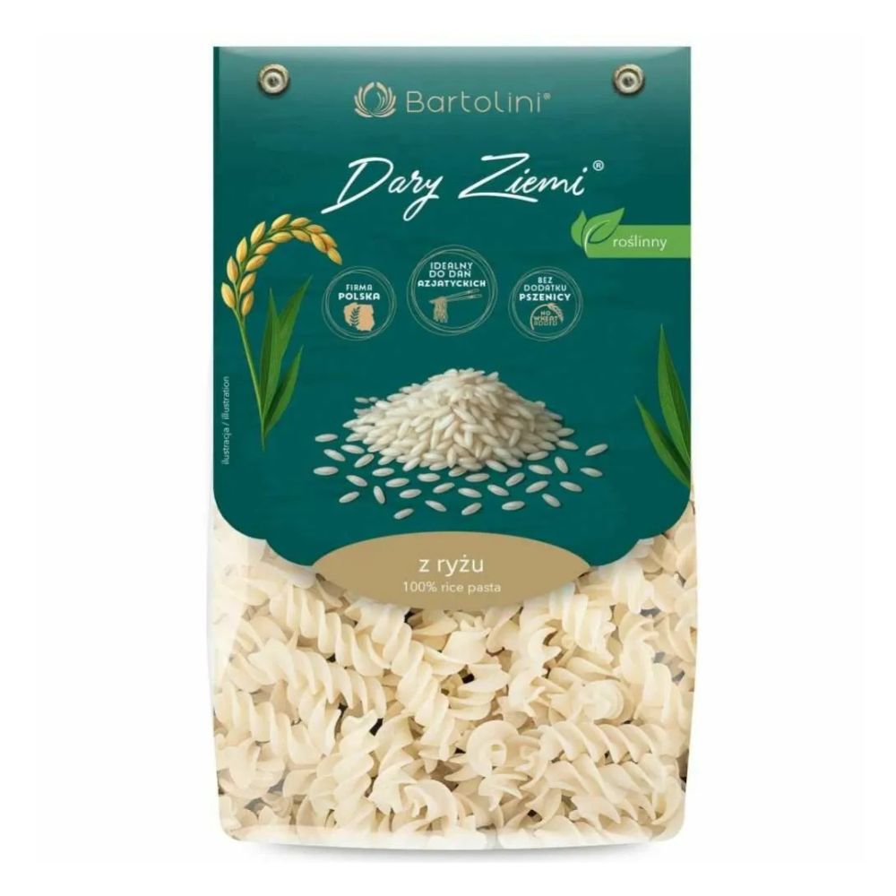 Bartolini Makaron Dary Ziemi 100% ryżowy świderek 250g