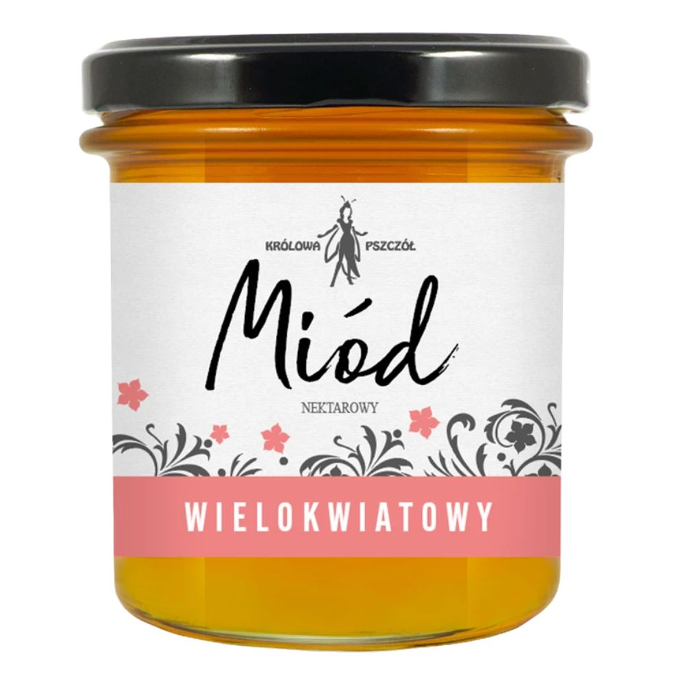 CD KRÓLOWA PSZCZÓŁ Miód wielokwiatowy 370g