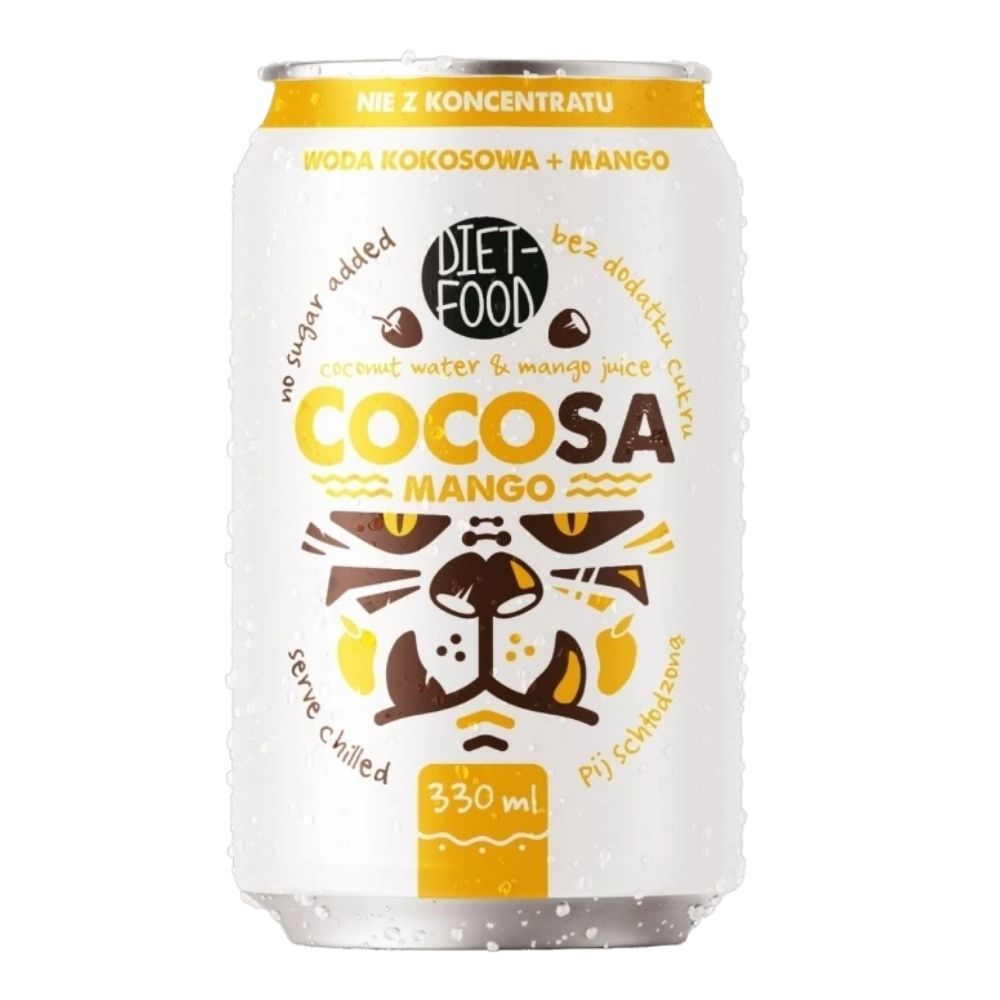 DIET FOOD Woda Kokosowa Cocosa z Sokiem z Mango 330 ml