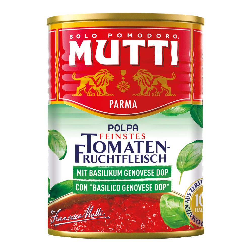 Mutti Pomidory krojone z bazylią 400 g