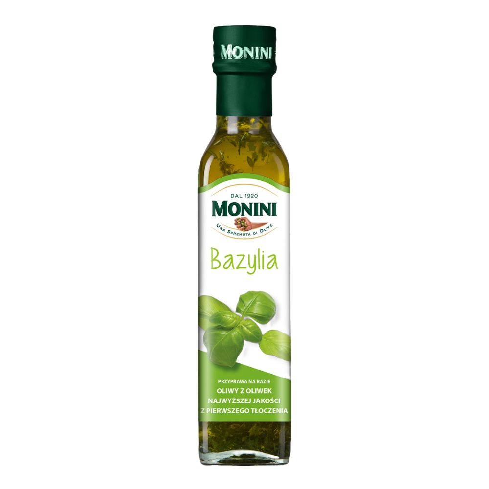 Monini Przyprawa na bazie oliwy z oliwek z pierwszego tł. bazylia 250ml