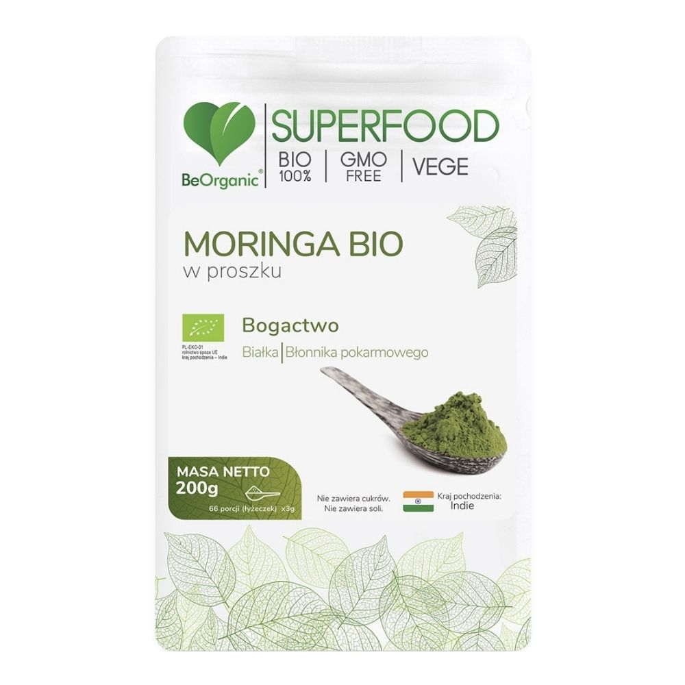 BeOrganic Moringa w proszku 200g BIO