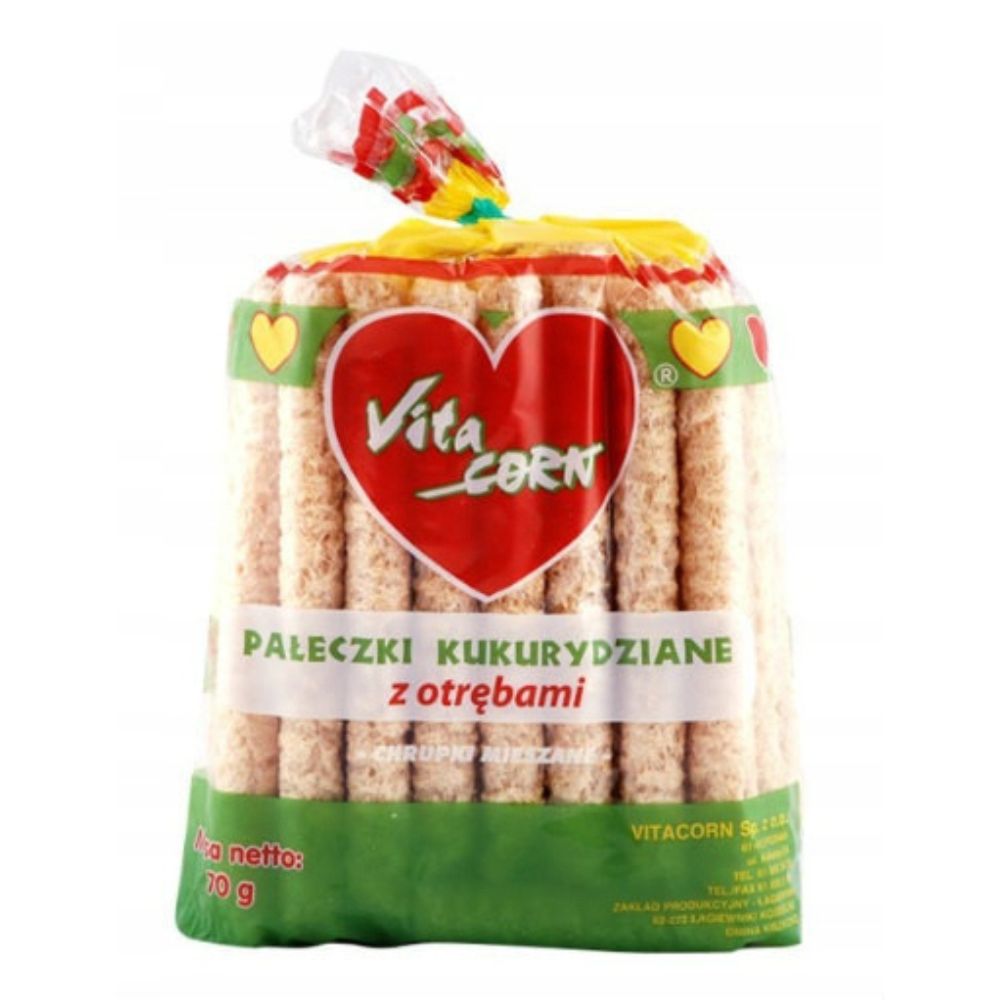 Vitacorn Pałeczki kukurydziane z otrębami 70 g