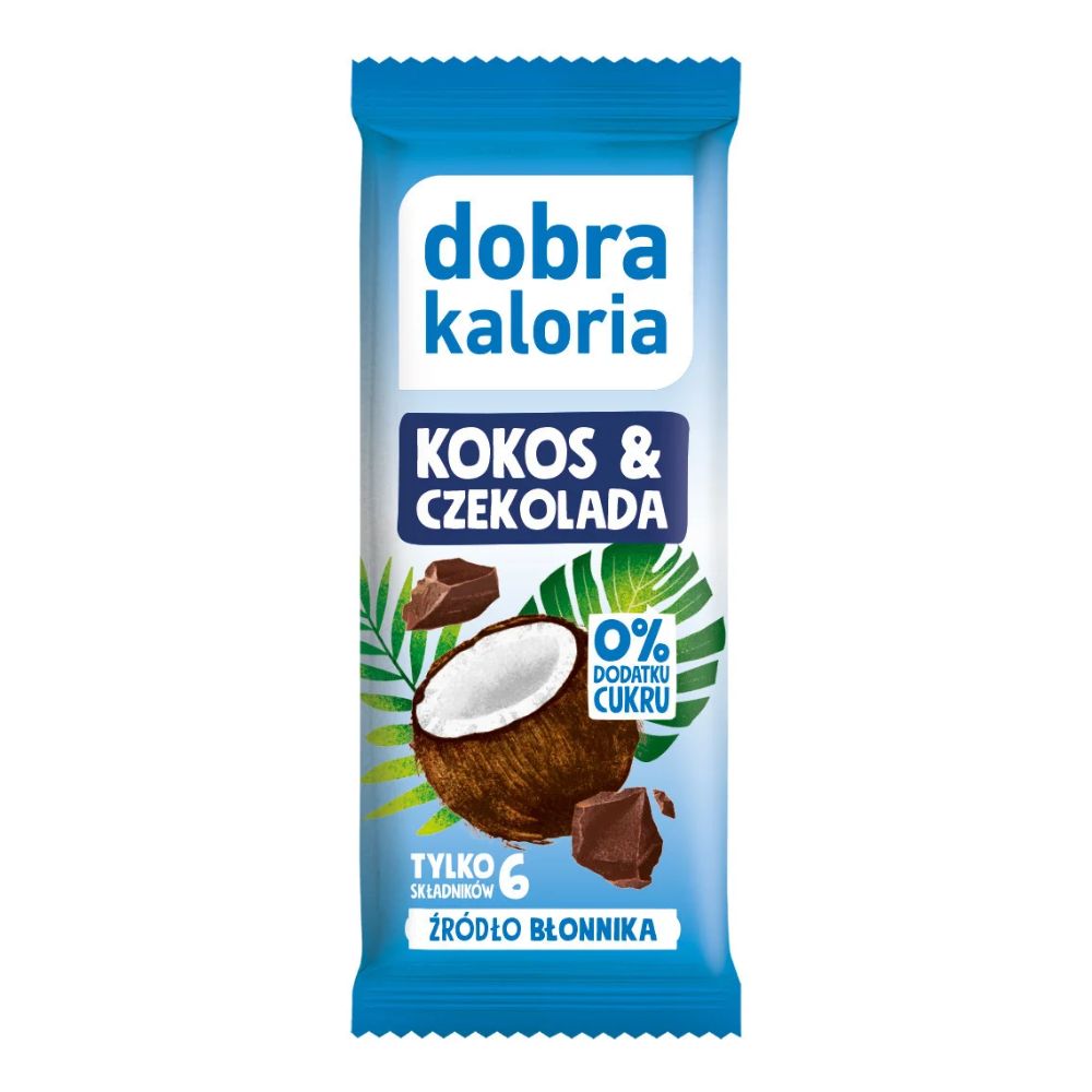 Dobra Kaloria Baton kokos & czekolada 33g b/c